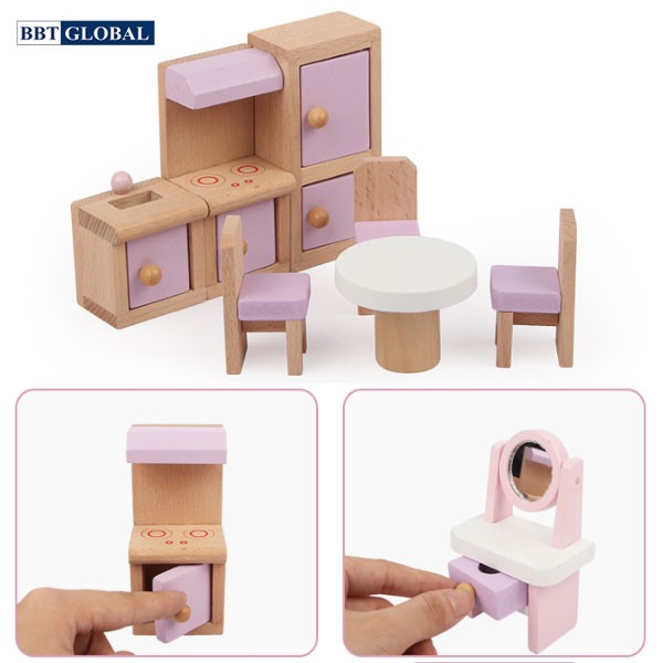 Ngôi nhà búp bê cho bé bằng gỗ MSN19029