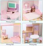 Đồ chơi ngôi nhà búp bê bằng gỗ cao cấp MSN19029