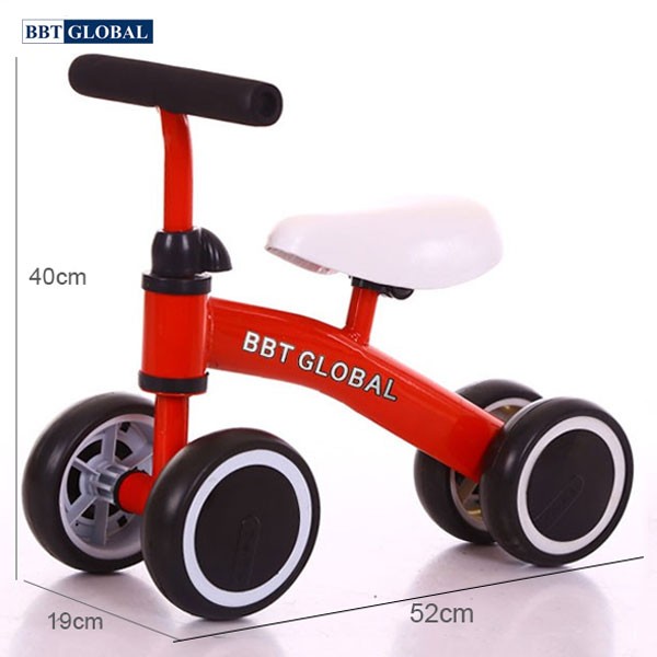 Xe chòi chân 4 bánh khung kim loại cho bé Q2+