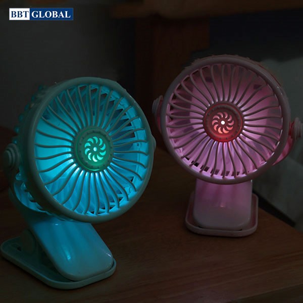 Quạt kẹp xe đa năng tích điện có đèn LED và chỉnh được tốc độ gió RG591-5