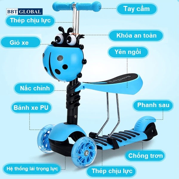 xe trượt scooter 3 trong 1 cho bé sk1305
