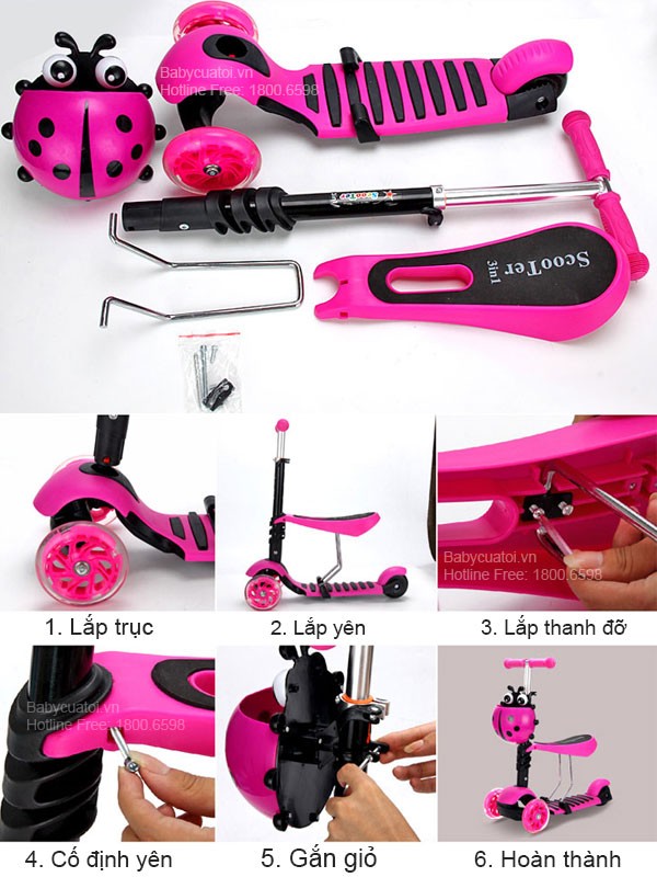 xe trượt scooter 3 trong 1 cho bé sk1305