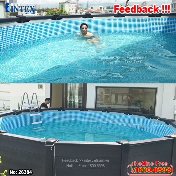 bể bơi lắp ghép gia đình tròn INTEX 26384