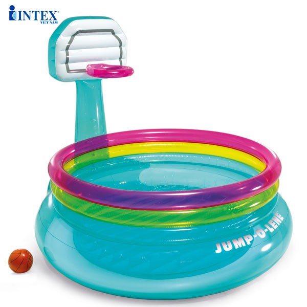 Nhà hơi, nhà banh nhún kèm ném bóng rổ INTEX 48265
