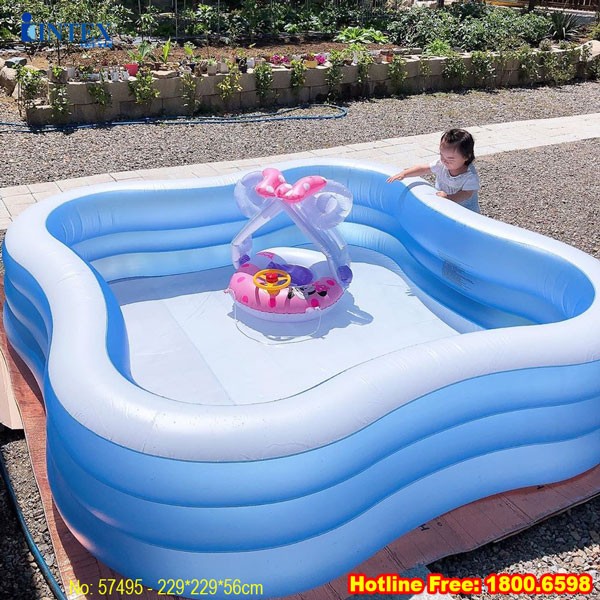 Bể bơi phao hình vuông INTEX 57495 (229*229cm)