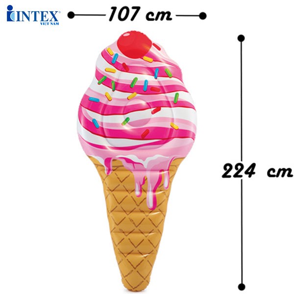 Phao bơi Kem ốc quế khổng lồ INTEX 58762