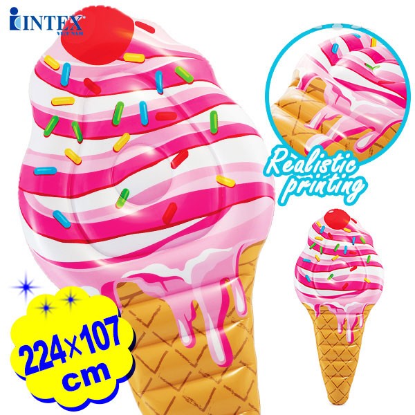 Phao bơi Kem ốc quế khổng lồ INTEX 58762