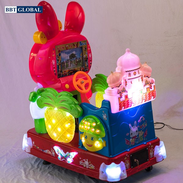 Nhún điện nhập khẩu em bé đội mũ thỏ NDNK-1001