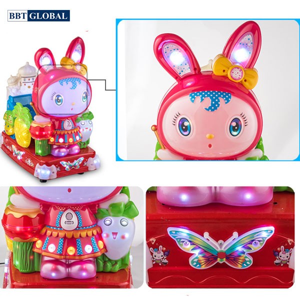 Nhún điện nhập khẩu em bé đội mũ thỏ NDNK-1001