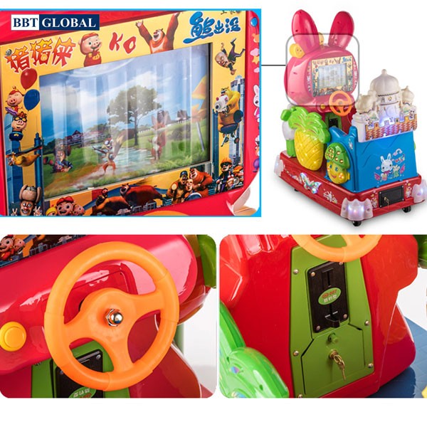Nhún điện nhập khẩu em bé đội mũ thỏ NDNK-1001