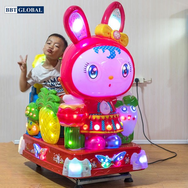Nhún điện nhập khẩu em bé đội mũ thỏ NDNK-1001