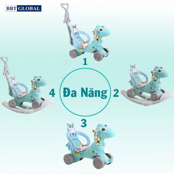 Ngựa bập bênh cho bé 3 in 1 RK-514