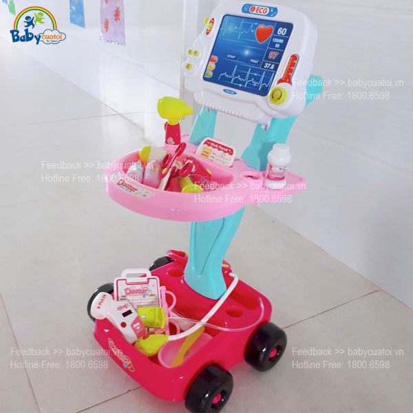 Bộ đồ chơi bác sĩ xe đẩy cao cấp 660-45