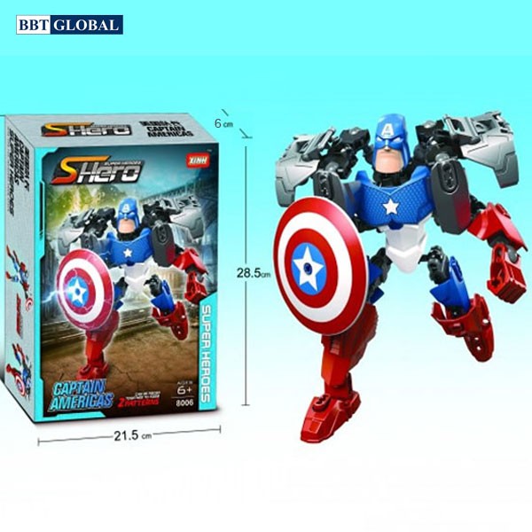 Xếp hình đội trưởng Mỹ bản lĩnh Captain America 8006