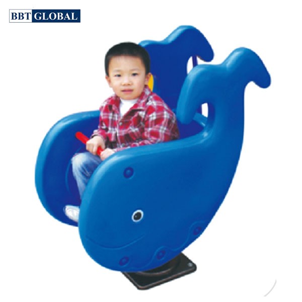 Bập bênh nhún lò xo ghế ngồi đơn cá heo ZK139-13
