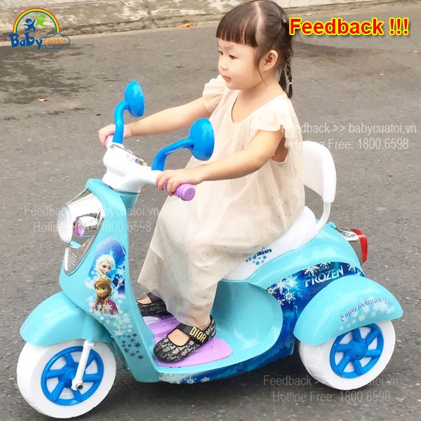 Xe máy điện trẻ em Công chúa Elsa BBT-600
