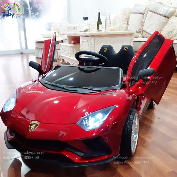 Xe Ô tô điện trẻ em dáng Lamborghini có micro karaoke BBT-6868
