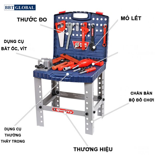 Bồ đồ chơi sửa chữa va li xách cho bé trai 008-21