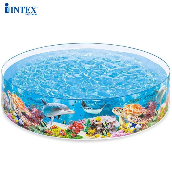Bể bơi phao lắp dựng hình đại dương 2m44 intex 58472
