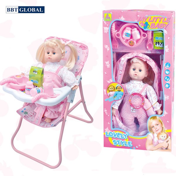Búp bê ngồi ghế ăn bột cao cấp cho bé KT6000A