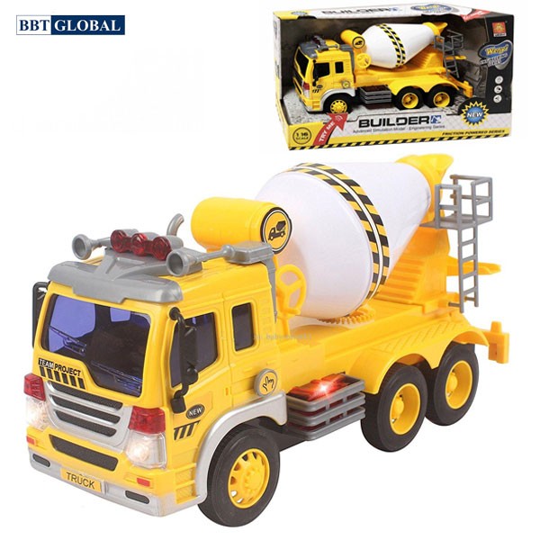 Mô hình đồ chơi xe trộn bê tông cỡ lớn có đèn và nhạc WY302S