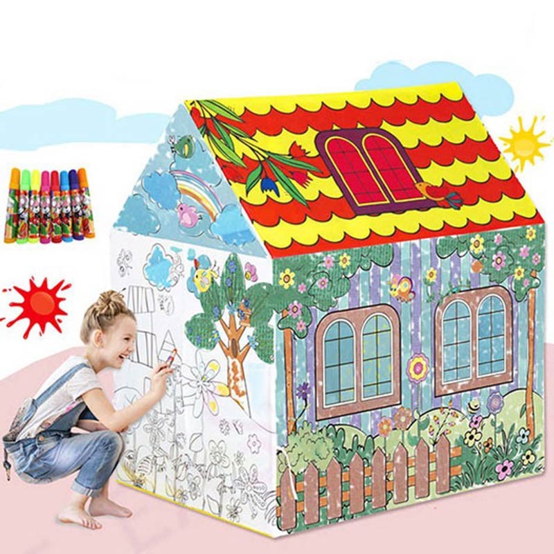 nhà bóng cho bé gái tự tô màu 1280