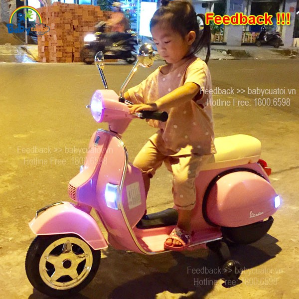 Xe máy điện cho bé gái Bản quyền Vespa cỡ lớn nhất PX150