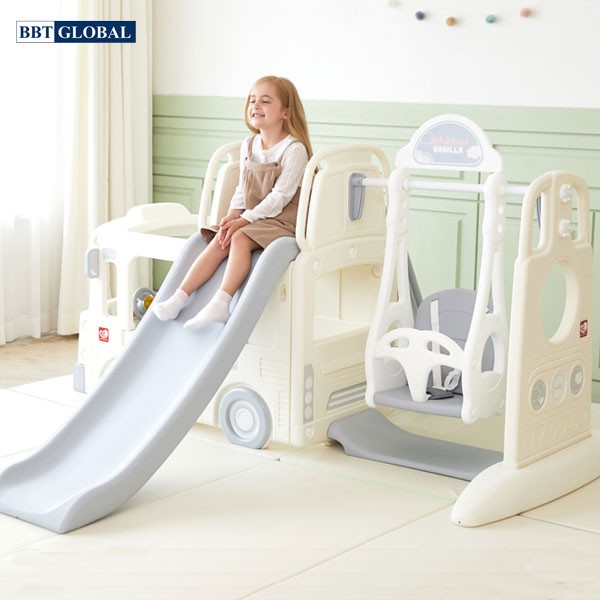 Cầu trượt bể bóng xe bus Hàn Quốc Vanilla Y1902