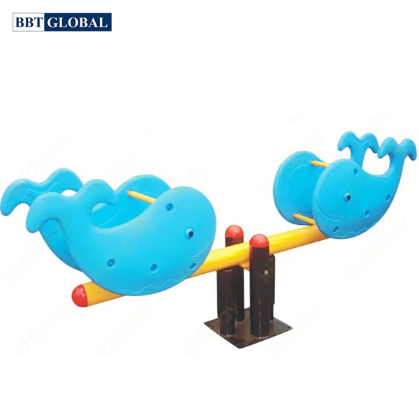 Bập bênh nhún lò xo cá voi đôi nhập khẩu ZK140-11