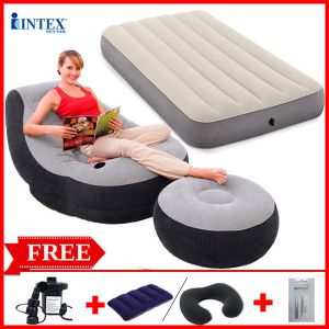 Combo ghế hơi INTEX 68564 và đệm đơn 99cm (đủ màu)