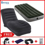 Combo ghế hơi INTEX 68595 và đệm đơn 76cm (đủ màu)