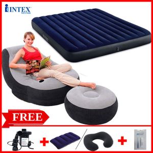 Combo ghế hơi INTEX 68564 và đệm đôi 1m83