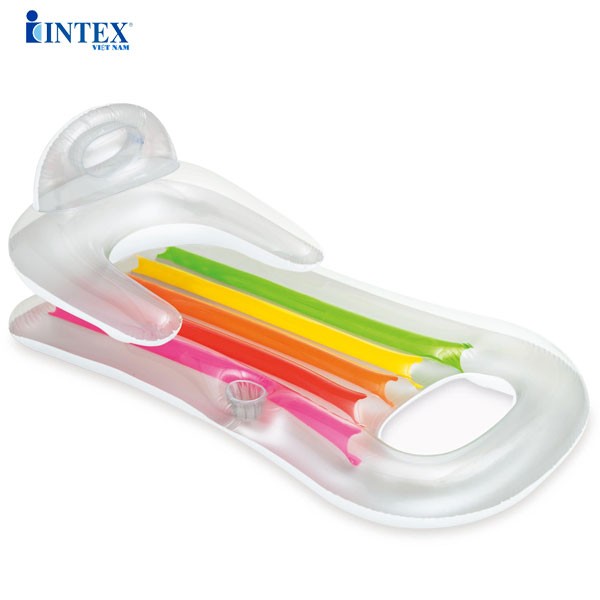 Phao nằm thư giãn cao cấp có tay vịn và lỗ để cốc INTEX 58802