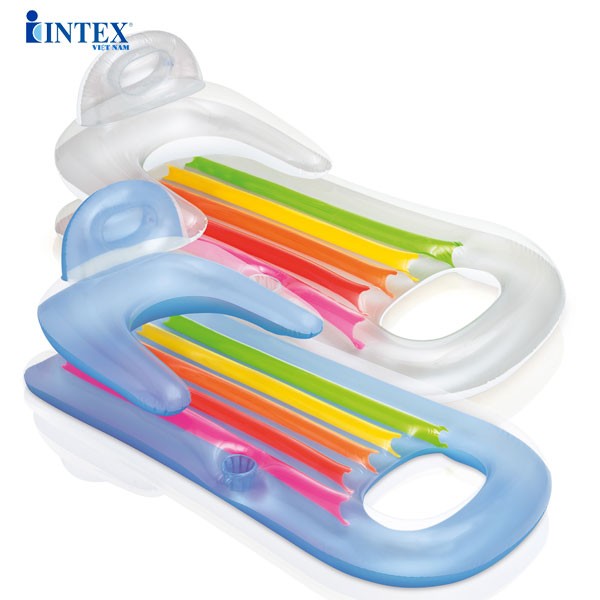 Phao nằm thư giãn cao cấp có tay vịn và lỗ để cốc INTEX 58802