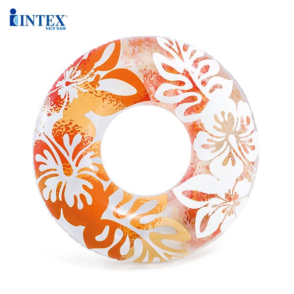 Phao bơi tròn hoa trong suốt 91cm INTEX 59251