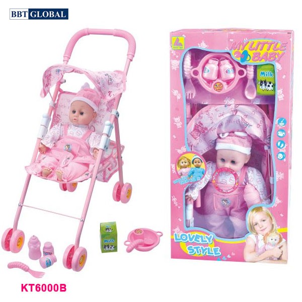 Đồ chơi búp bê xe đẩy cao cấp KT6000B