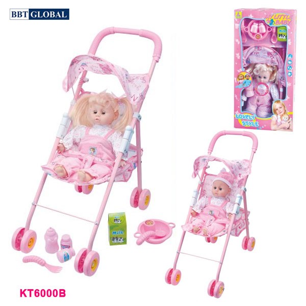 Đồ chơi búp bê xe đẩy cao cấp KT6000B