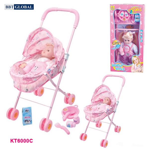 Đồ chơi búp bê xe đẩy cao cấp KT6000C