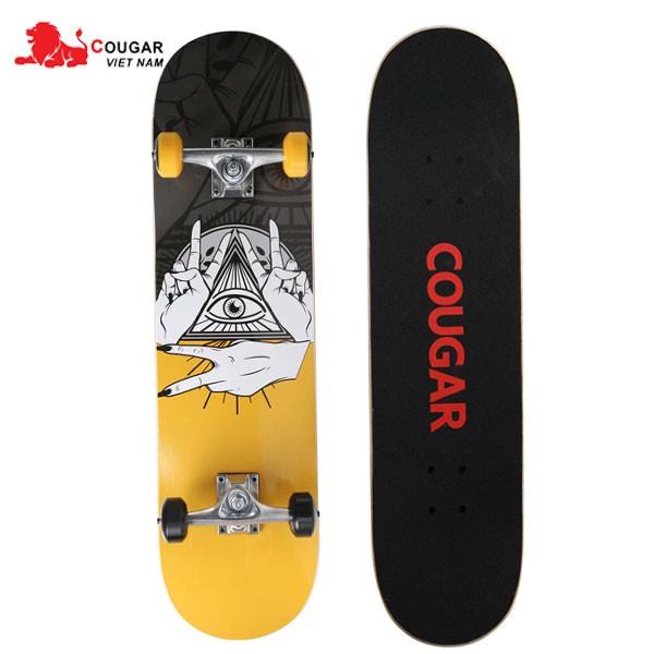 Ván trượt Cougar cao cấp đen vàng 3108-DV
