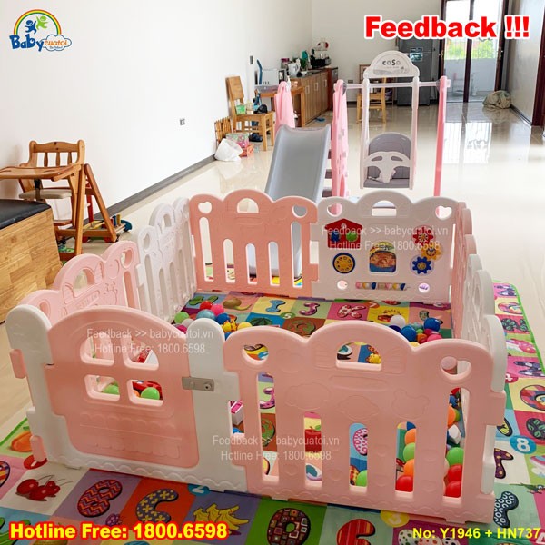 Cầu trượt xích đu Hàn Quốc CASA cho bé Y1946