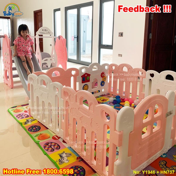 Cầu trượt xích đu Hàn Quốc CASA cho bé Y1946