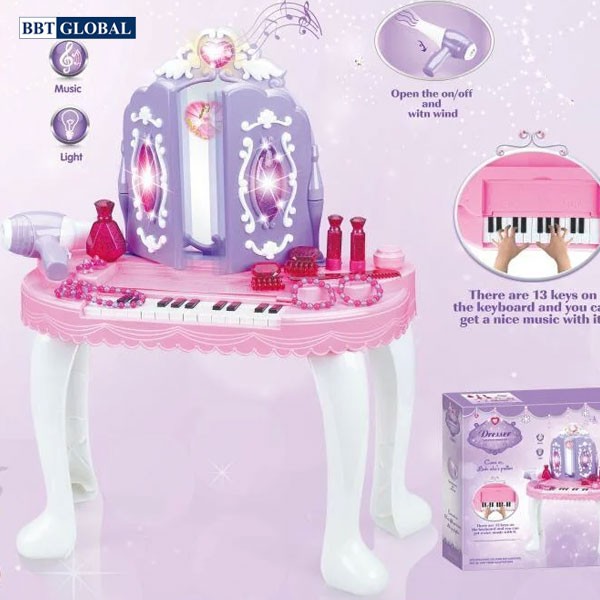 Đồ chơi bàn trang điểm cho bé kèm đàn organ BBT Global YL80015A