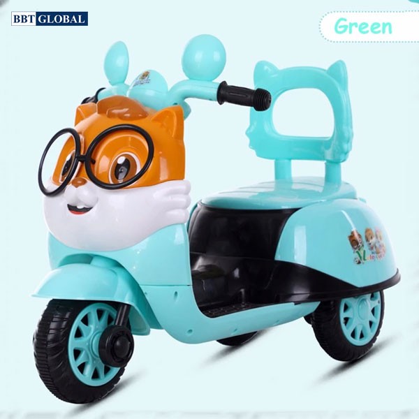 Xe máy điện trẻ em hình chú mèo BBT-669 | Xanh lam