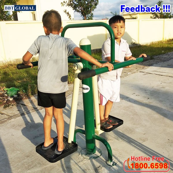 Máy tập lắc eo đôi ngoài trời KXJS-010