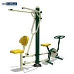 Thiết bị thể dục ngoài trời kéo tay kết hợp xe đạp KXJS-083