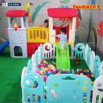 Nhà chòi cầu trượt 2 khoang cho bé ZK1056