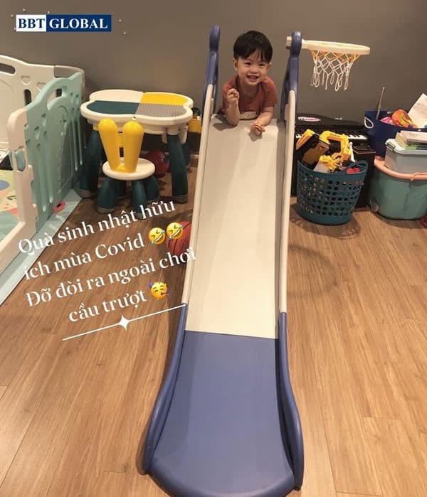 Cầu trượt đơn cho bé máng dài BSL308