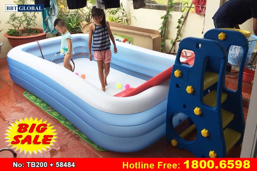 Cầu trượt Hàn Quốc có ném bóng rổ TB200