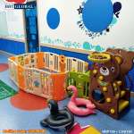 Cầu trượt Hàn Quốc gấu có ném bóng rổ CHD160