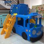 Cầu trượt bể bóng Hàn Quốc xe Bus Tayo 3 trong 1 Y1543